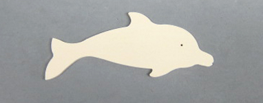 Sperrholz-Delphin 7,5x3cm